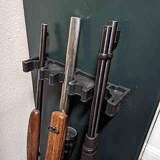 Magnetic Rifle Rack USA Made Durable Polymer Gun Rack for Gun Storage, Magnetic Gun Holder in Gun Cabinet, Shotgun Rifle Barrel Rest Gun Safe Organizer Indoor Gun Racks (2) - bullke