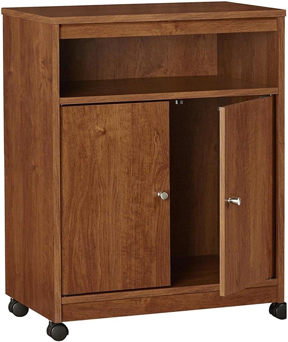 Ameriwood Home Good to Go Landry Microwave Cart, White