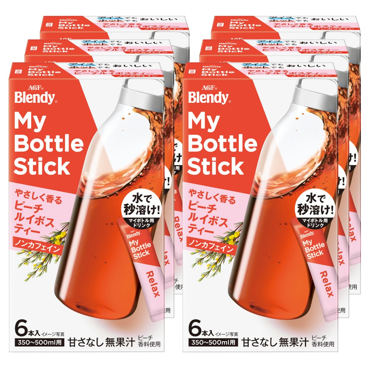 AGF ブレンディ マイボトルスティック やさしく香る ピーチルイボスティー 6…