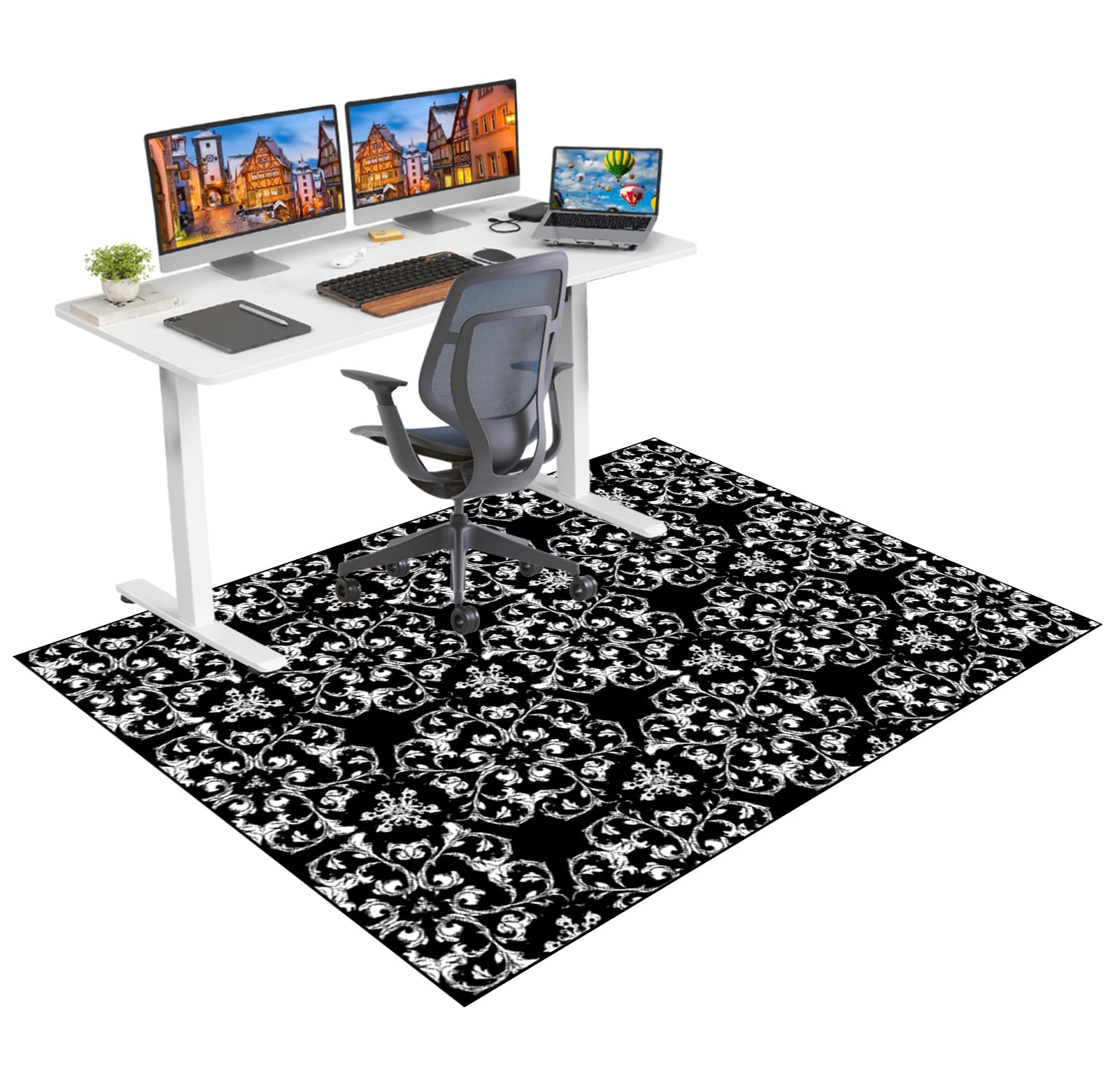 Office Chair Mats for Carpet Floor Gaming Desk Chair Mat for Rolling Chair Carpet Protector Chair Mat Hard Floor Protector Mat for Office Chair Large Computer Floor Mat for Gaming Chair 90 x 140 cm
