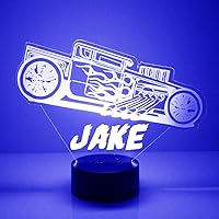 Vista 16 de MMS Vehicles - Lámpara LED de luz nocturna, personalizada con tu nombre o texto, control remoto en 16 colores, 4 modos de luz, lámpara LED de regalo