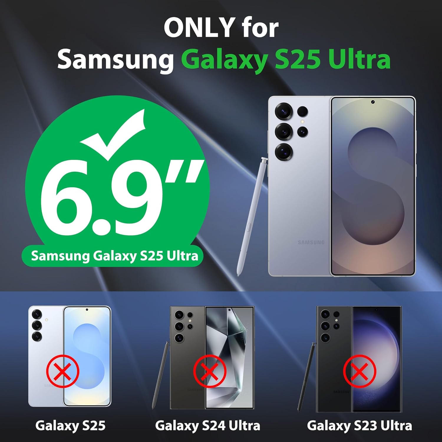 SPORTLINK Waterproof Case for Samsung Galaxy S25 Ultra, Shockproof Dustproof Built-in Screen Protector, Full Body Sealed Heavy Duty Protective Cover for Samsung Galaxy S25 Ultra 6.9’’ Green