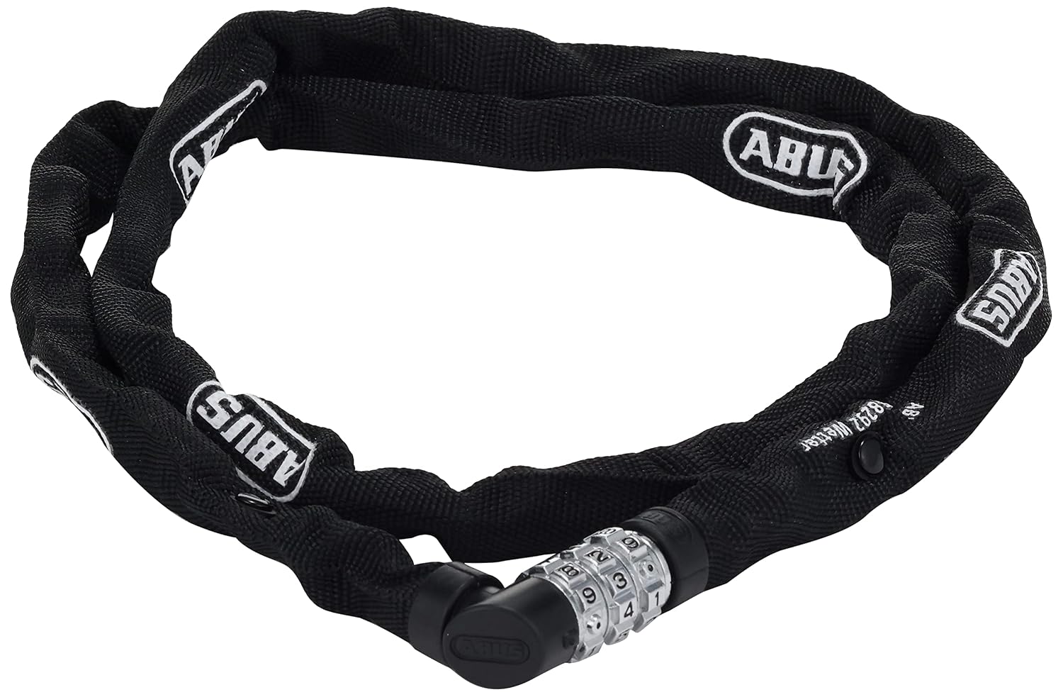 ABUS 1200 Reliable German Brand, Lightweight, Bicycle Key, Road Bike Key, Chain Lock, Dial Type, 43.3 inches (110 cm), Black