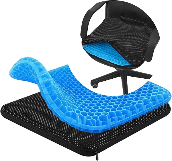 MMOBIEL Cuscino in Gel Cuscino per Sedia Ergonomico Portatile e Impermeabile con Rivestimento Antiscivolo – Cuscino per Seduta Prolungata per Ufficio, Auto, Stadio, Kayak e Viaggio - 1