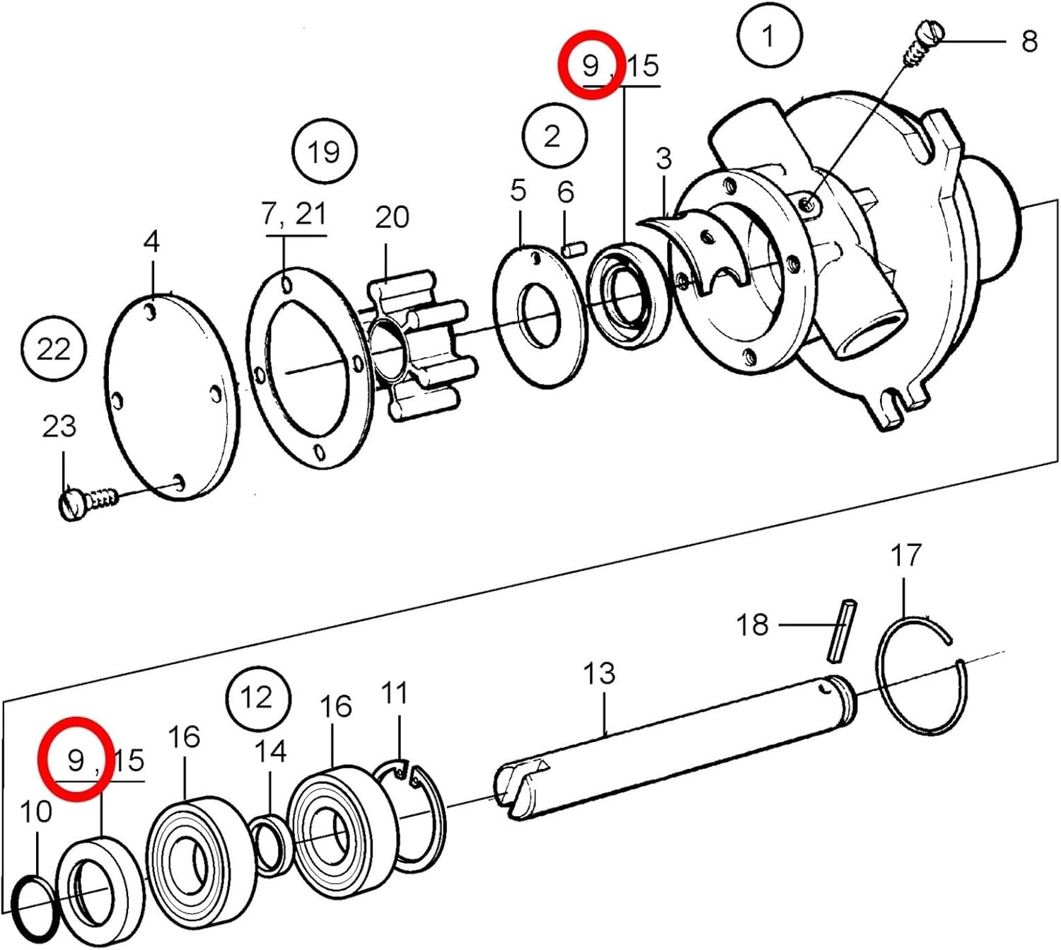 2Pcs Oil Sealing Ring Fit for AQ BB D1 D2 MD 2001 2002 2003 Series 18-2044 833996