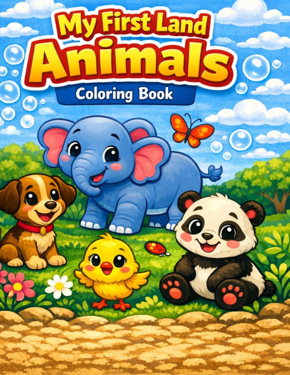My First Land Animals Coloring Book (My First Coloring Books for Toddlers Ages 2–4)