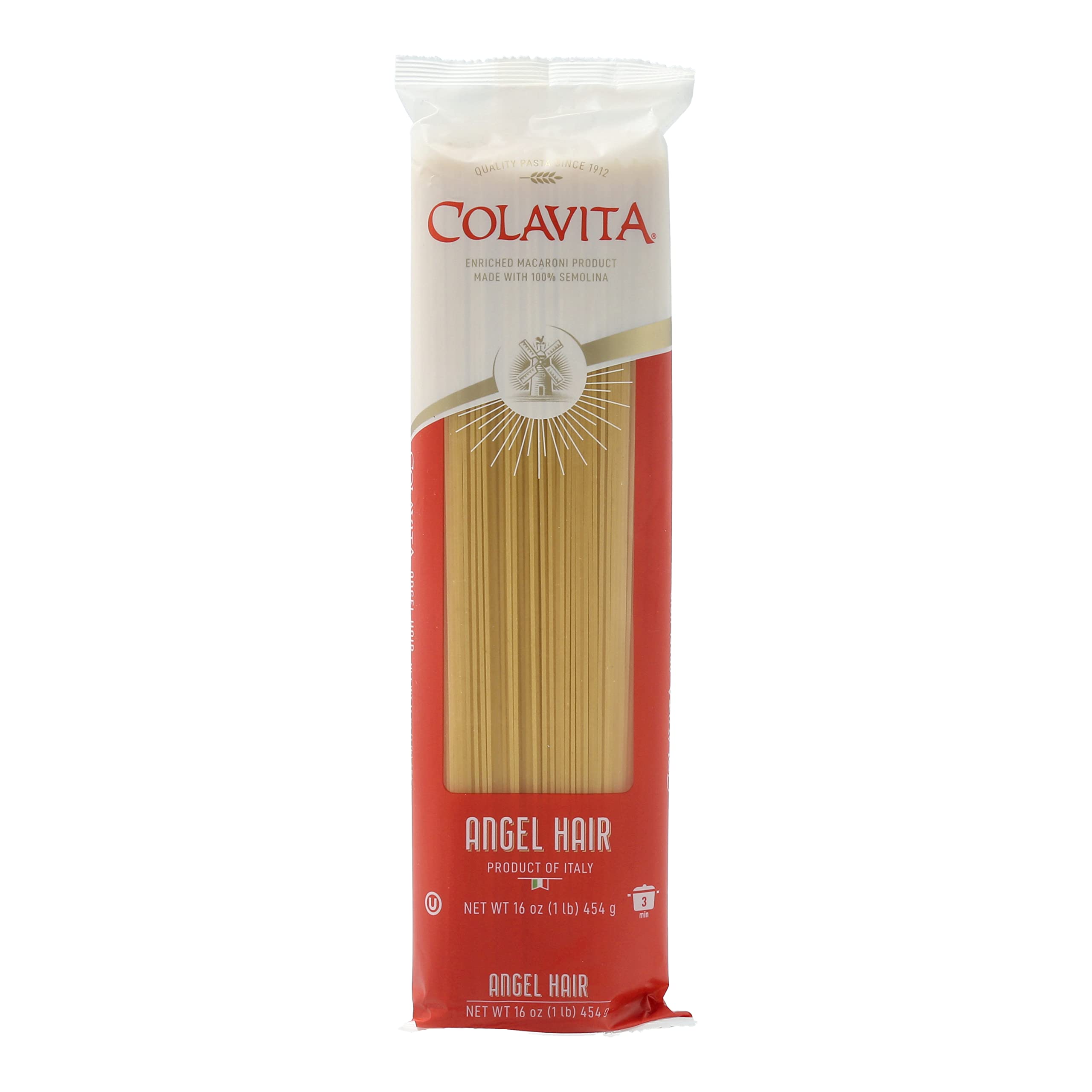 Colavita Pasta - Capellini (Angel Hair), 1 Pound - Pack of 20