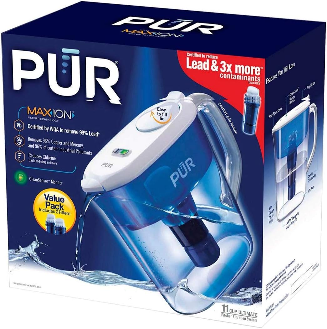 PUR 11 Cup Ultimate Water Pitcher with Two Bonus Replacement Filters : Home & Kitchen