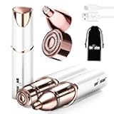 Eyebrow Facial Trimmer: 2 in1 Rechargeable Facial Hair Removal and Eyebrow Shaver - Face Lips Body Painless Facial Razor with Replacement Heads
