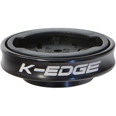 K-Edge | Gravity Top Cap Bicycle Computer Mount | Garmin | Black | cycling-electronics-accessories