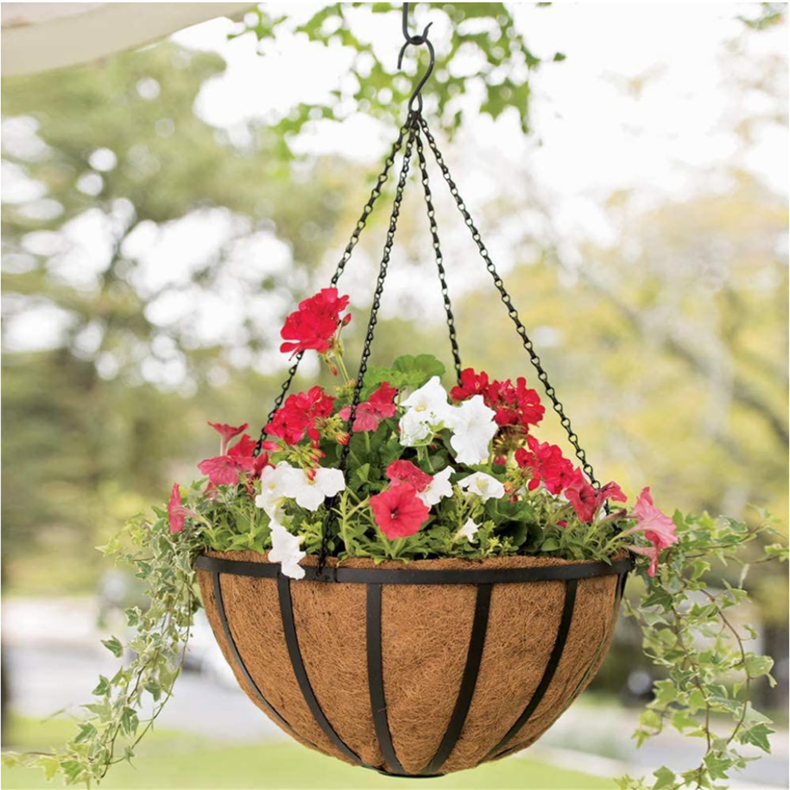 FS-ANZHE SHOP Pack of 3 Spare Replacement 4-Point Chains for 14Inch Easy Fill Baskets Indoor Outdoor Flower Pots, Plant Plant Pot for Hanging Plants Replacement 4-Point Chains - Image 3