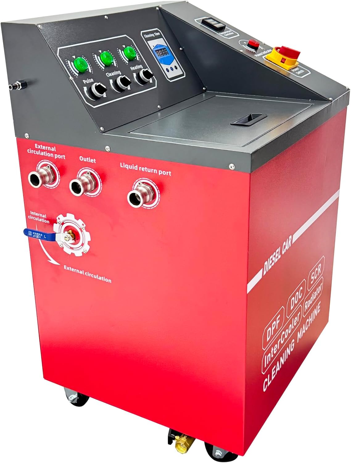 TECHTONGDA Vehicle After-Treatment System Cleaning Machine with 80L Tank & 38L/Min Flow Rate for Water Tank/Intercooler/Urea Tanks/Muffler 220V Single-Phase