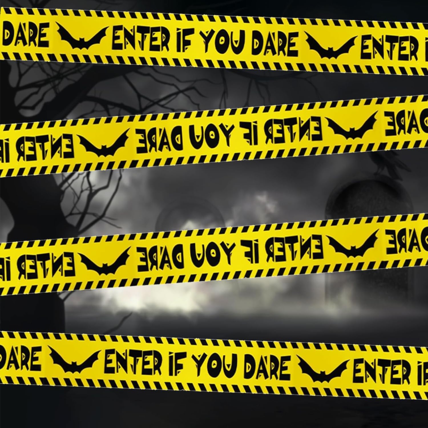 LPMXYW Halloween Caution Tape,Yellow Halloween Decorations for Halloween Decorations Party,Tape