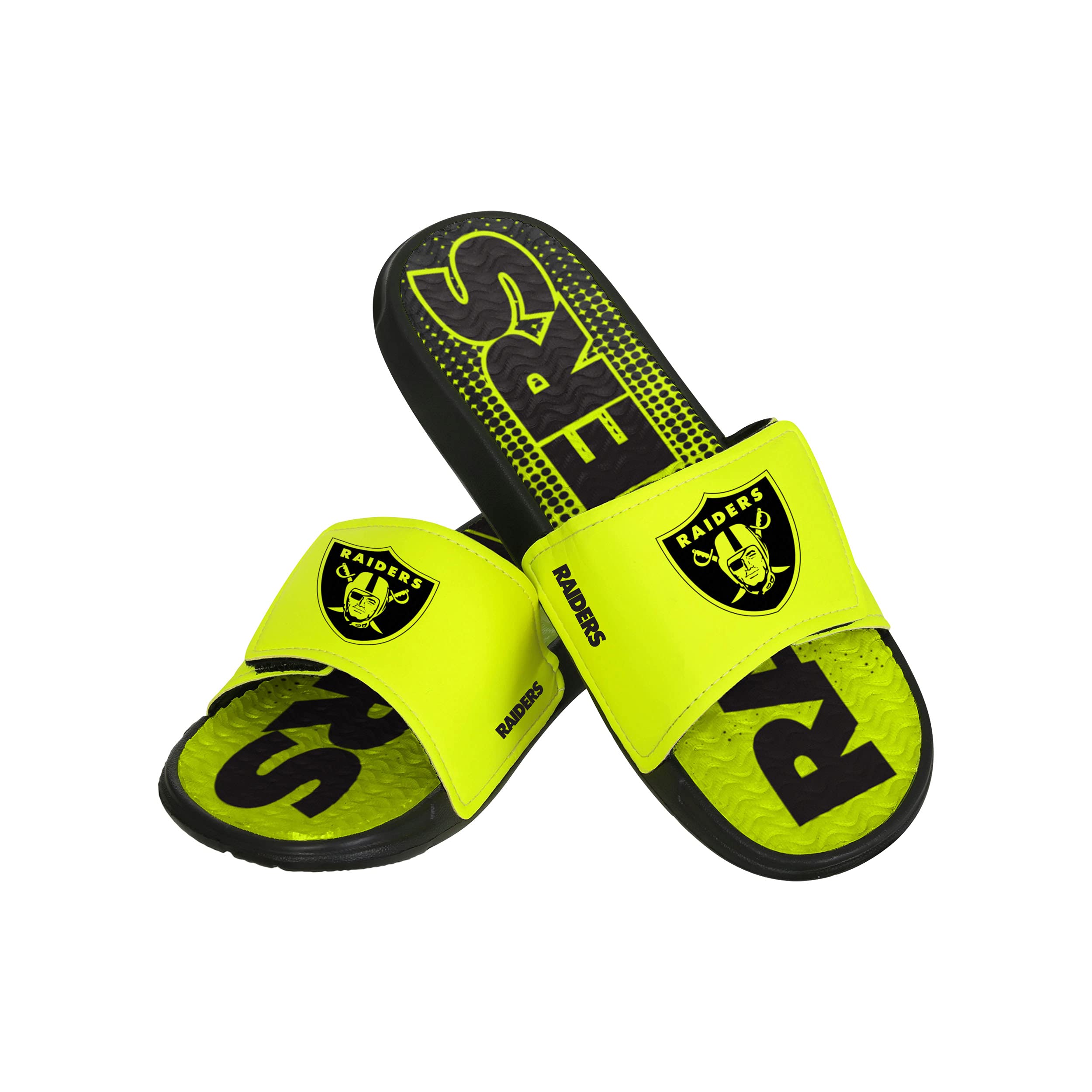 FOCO Men's NFL Team Logo Sport Shower Foam Slide Flip Flop Sandals
