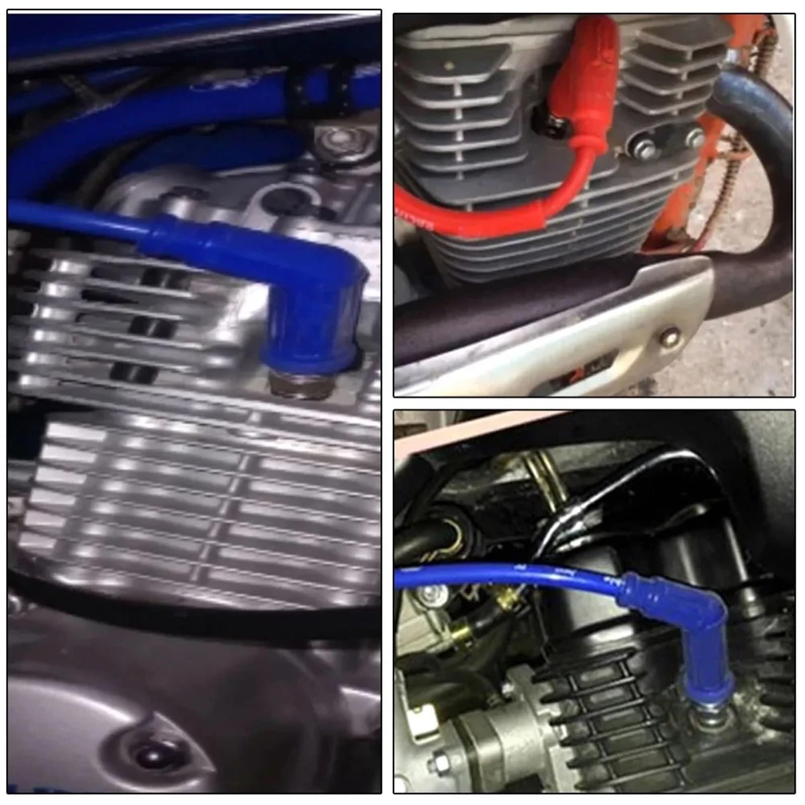 Lridium Cable Spark Plug Motocyklowa cewka zapłonowa uniwersalna do wyścigów motocyklowych Go Kart ATV Scooter Moto Cewka świeca zapłonowa cewka(120 angle Blue)