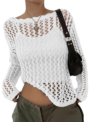 EVALESS Off The Shoulder Loose Knit Summer Sweater for Women Beach Vacation Clothes for Women Trendy 2026