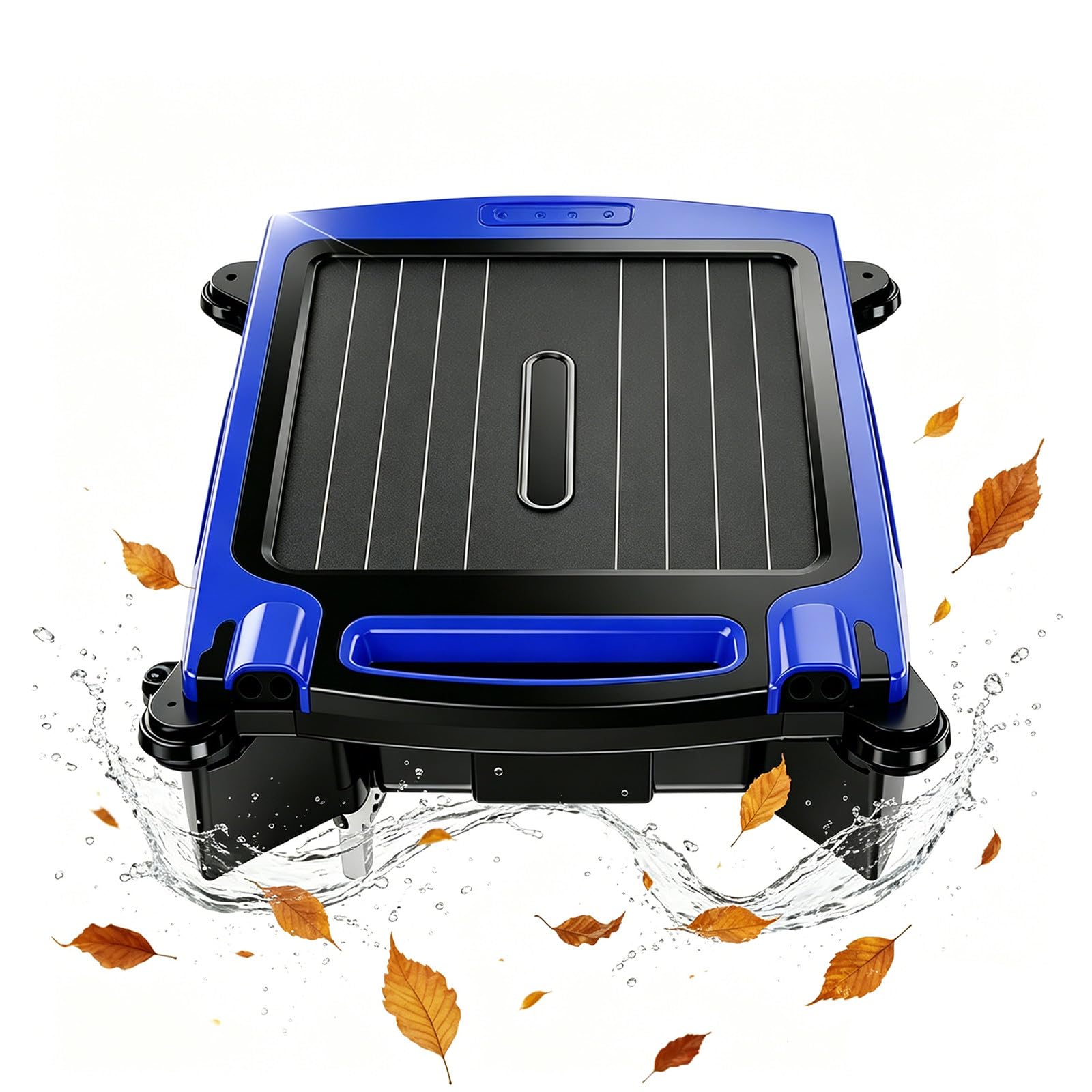 Robot Piscina Solare – Funziona Giorno & Notte con Backup, Controllato App, Evitamento Ostacoli & Pianificazione del Percorso, Rete per Detriti 4,1L per Svuotamenti Meno Frequenti Blue
