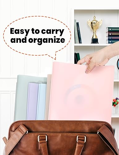 Vista 14 de SUNEE Paquete de 12 carpetas de plástico color negro con bolsillos y clavijas, tamaño carta, 9 x 11.5 pulgadas