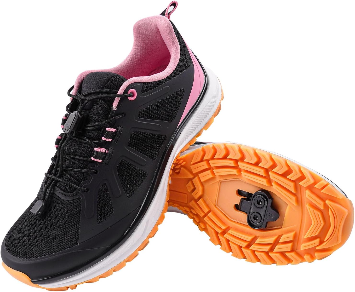 Women's Indoor & Outdoor Cycling Shoes, Comfortable Road Cycling & Mountain Bike Shoes with 2-Bolt SPD Cleats