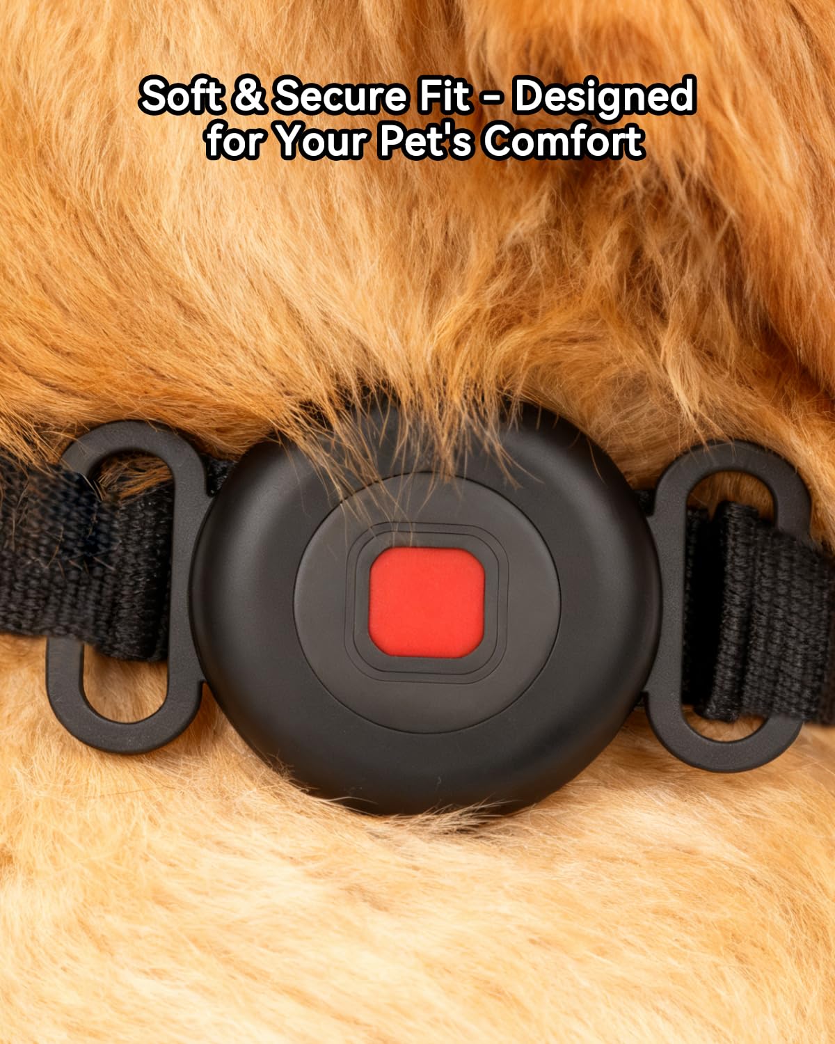 Targhetta localizzatore per cani e gatti con supporto per collare in silicone, funziona con Apple Find My e Android Find Hub, localizzatore Bluetooth impermeabile IP65 (bianco, 2 pezzi)