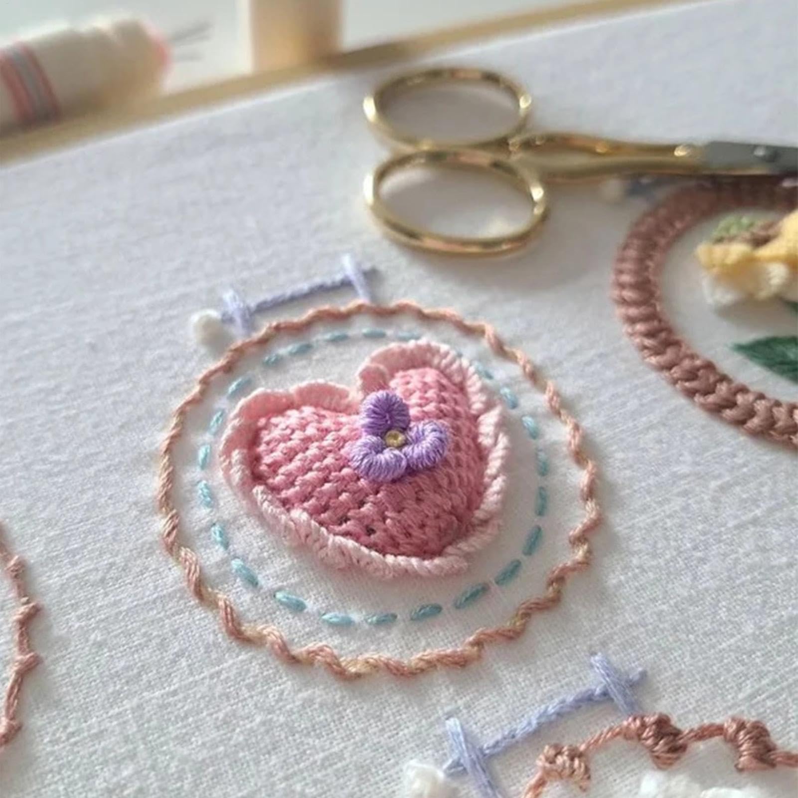 Amazon | 花柄刺繍初心者キット - ハンドメイド刺繍スターターキット