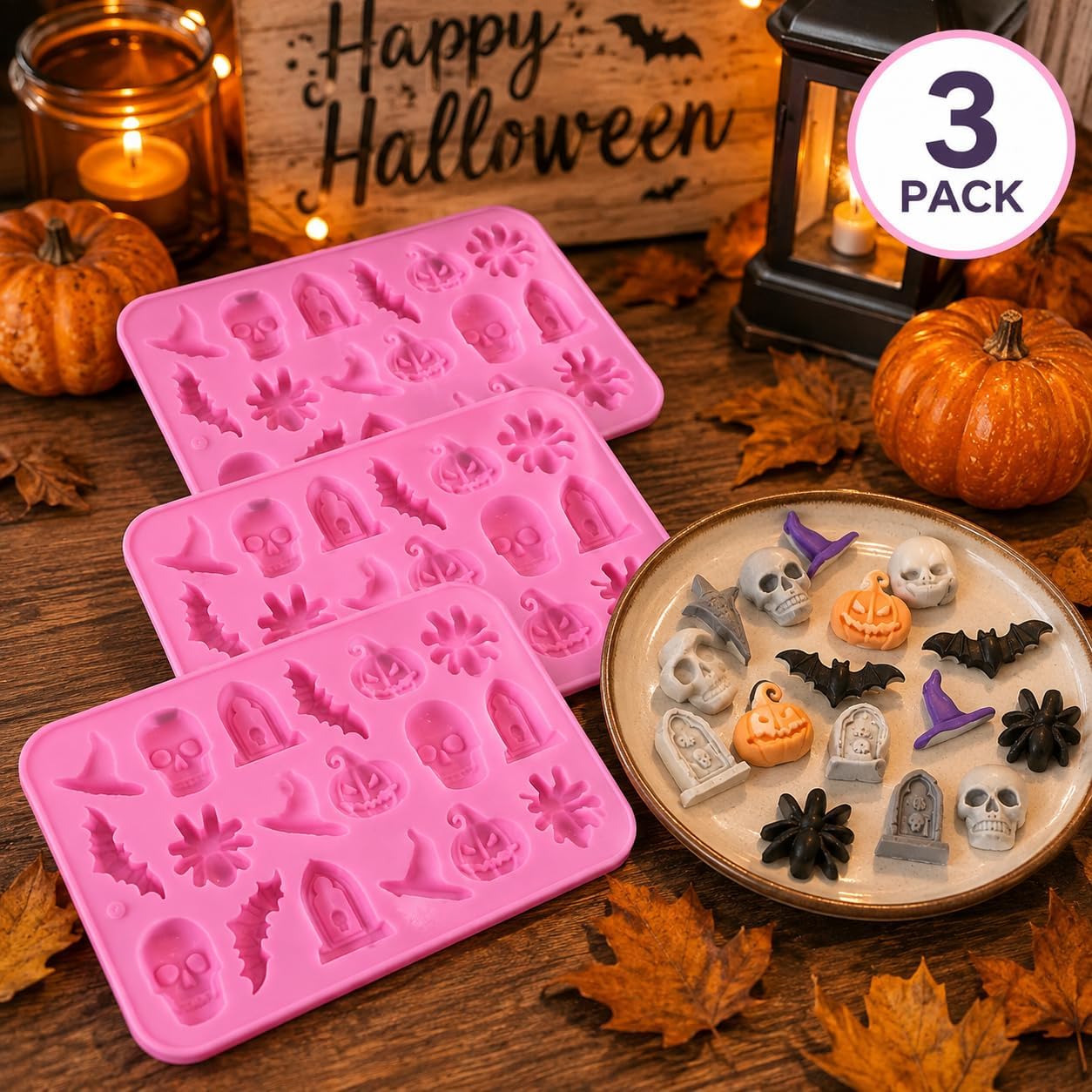 Halloween Silicone Molds, Ghost Silicone Molds (3PCS) image 4