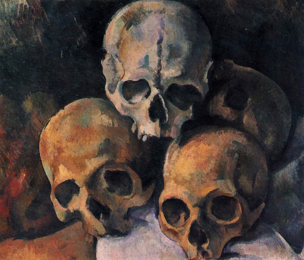 Paul Cézanne Skulls affiche mate extra large pour habiller un grand mur vide sans reflets