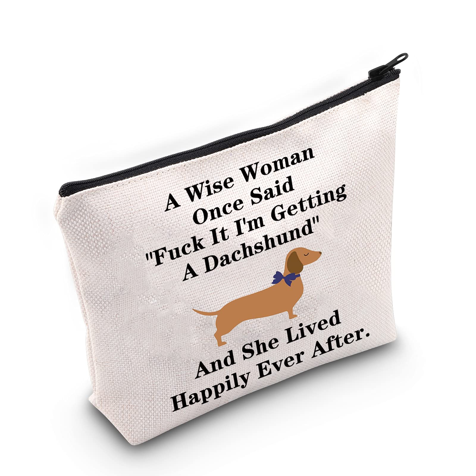 Dachshund Gift Pet Dog Makeup Bag A Wise Woman Once Said Fuck it,I'm Getting a Dachshund Gift for Dog Owner Cosmetic Bags (U.a Dachshund)