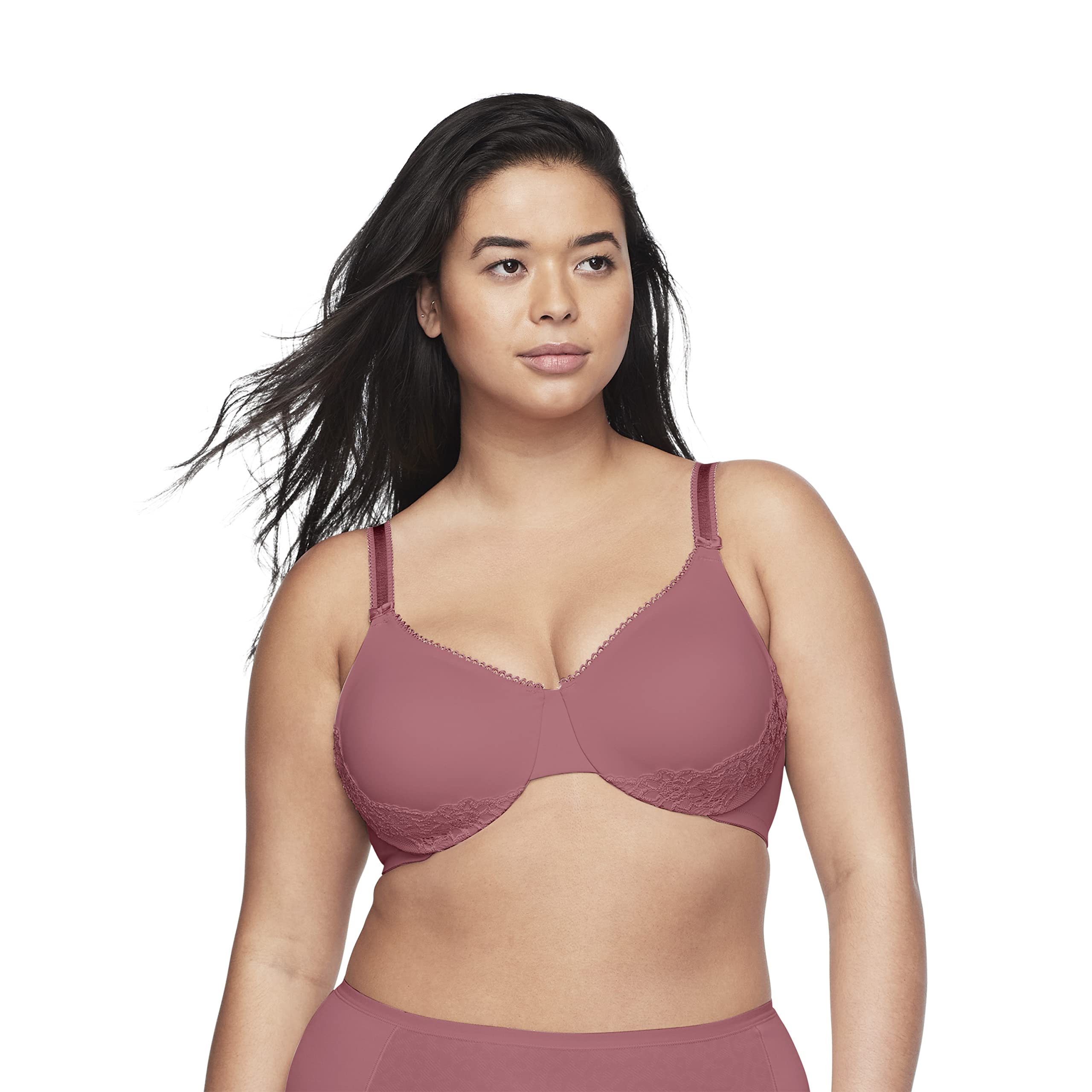 Olga womens Cloud 9 Underwire Contour Bra with Lace Bra