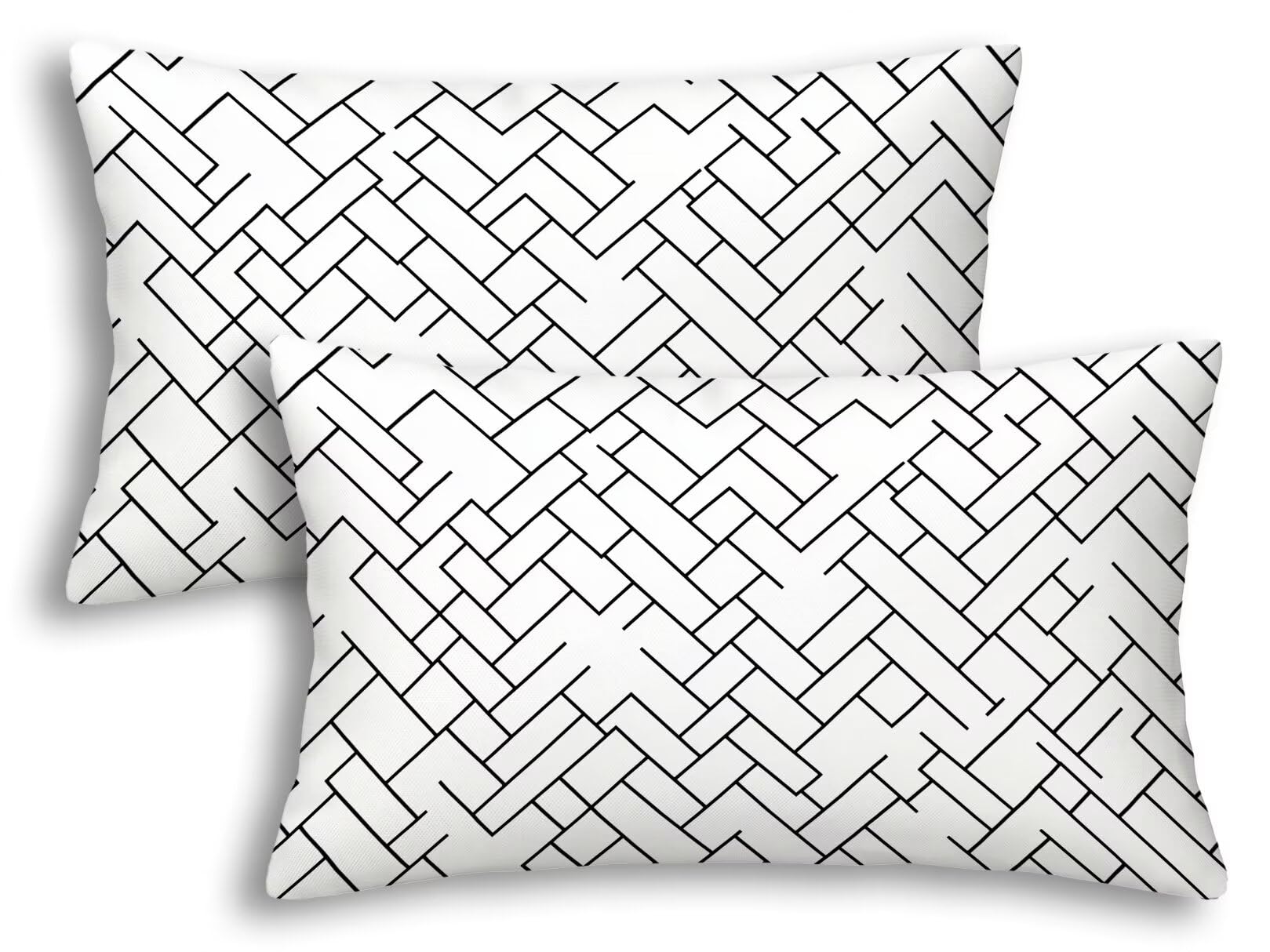 Housse de coussin extérieur imperméable 40x80 blanche pour protéger vos assises de la pluie