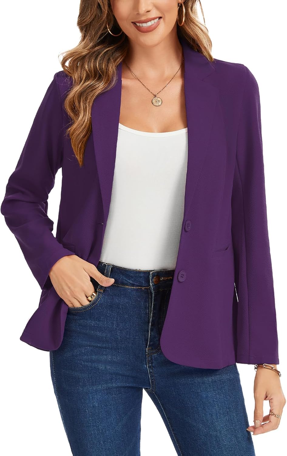 MINTLIMIT Women's Graphic Print Blazer Casual Long Sleeve Notch Lapel Button Open Front Colorful Jacket Blazers with Pockets