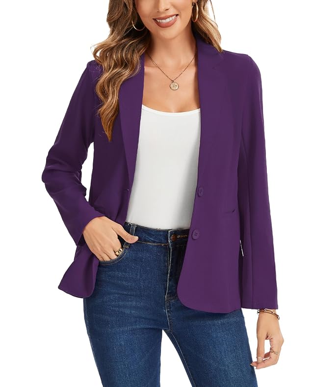 MINTLIMIT Womens Graphic Print Blazer Casual Long Sleeve Notch Lapel Button Open Front Colorful Jacket Blazers with Pockets