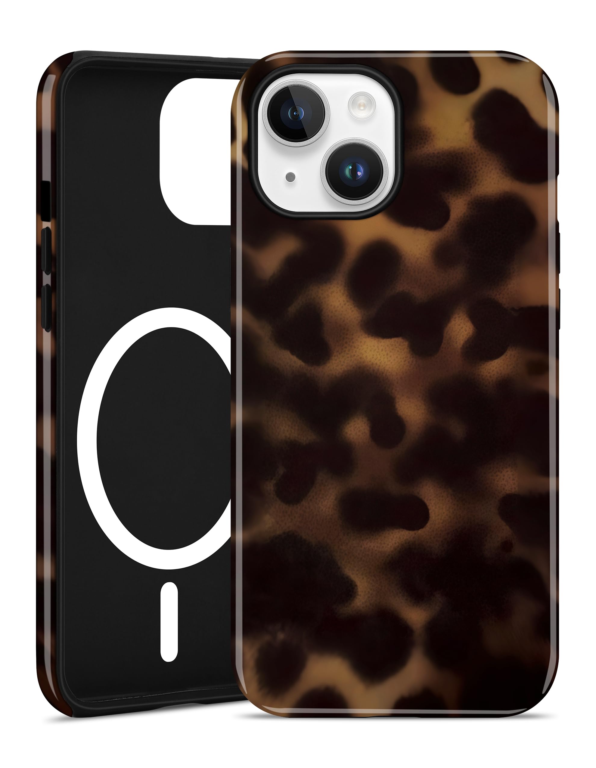 Photo 1 of Jusy Magnetic Brown Tortoise Shell Phone Case for iPhone 16 Pro,Amber