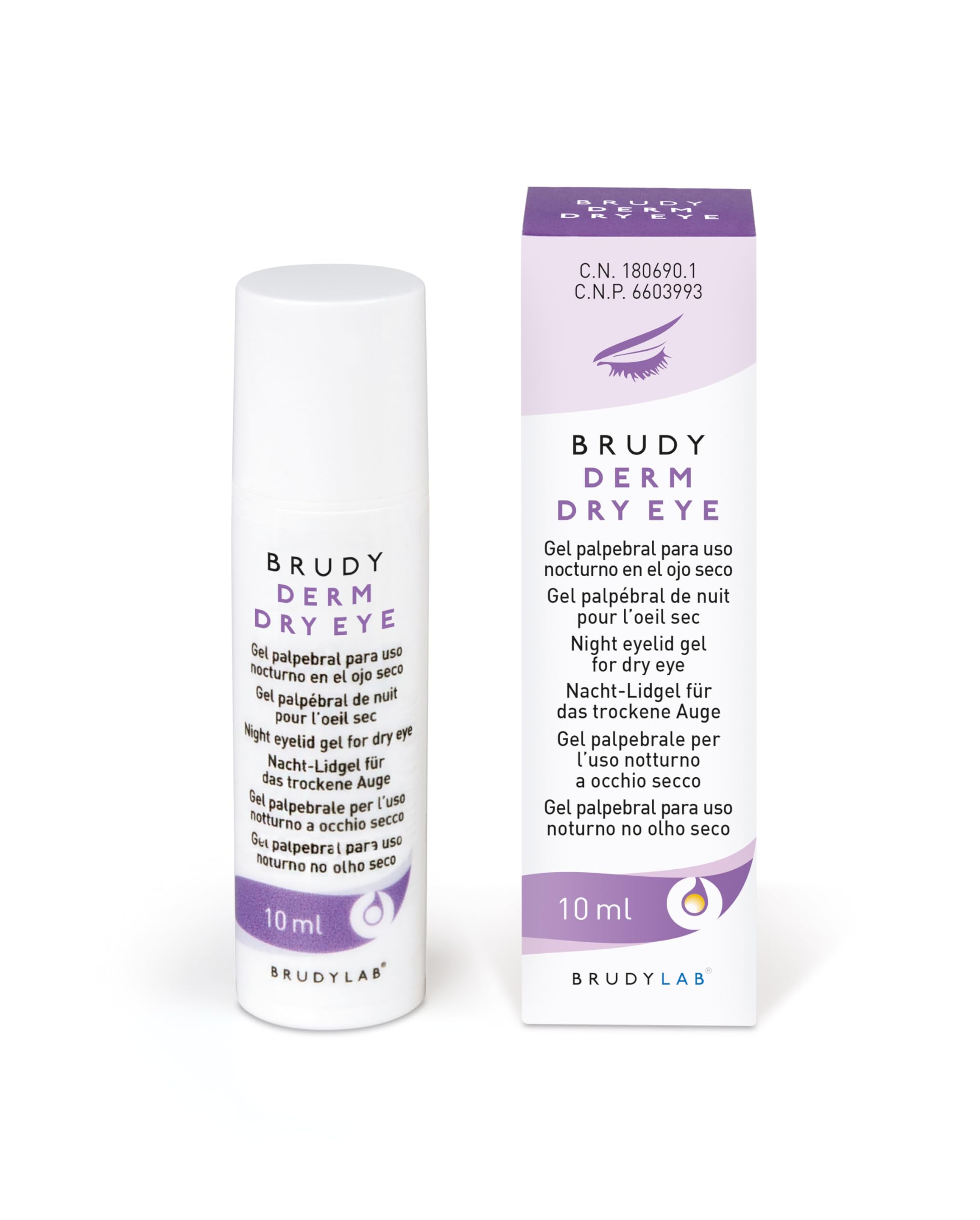 BRUDYLAB - Brudy Derm Dry Eye Gel 10 ml - Gel Idratante Notte per la Pelle delle Palpebre - Cura degli Occhi Secchi - Idrata e Decongestiona la Pelle delle Palpebre