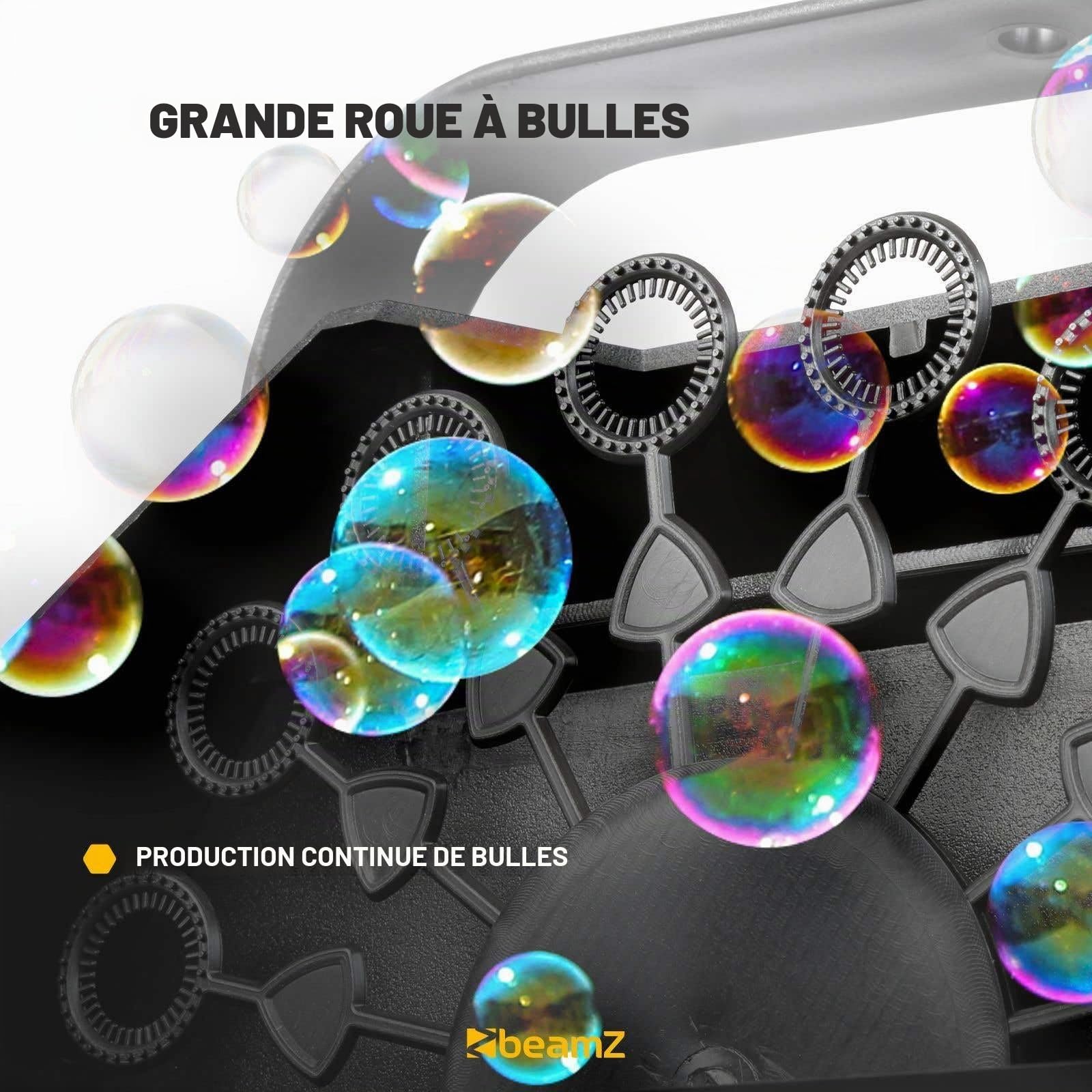 Beamz B500 Machine à Bulles Enfant/Mariage, Grande Roue 20 Rotations par Minute, Ventilateur Puissant, Consommation 40 Watts, Étrier de Fixation, Idéal en Intérieur comme en Extérieur