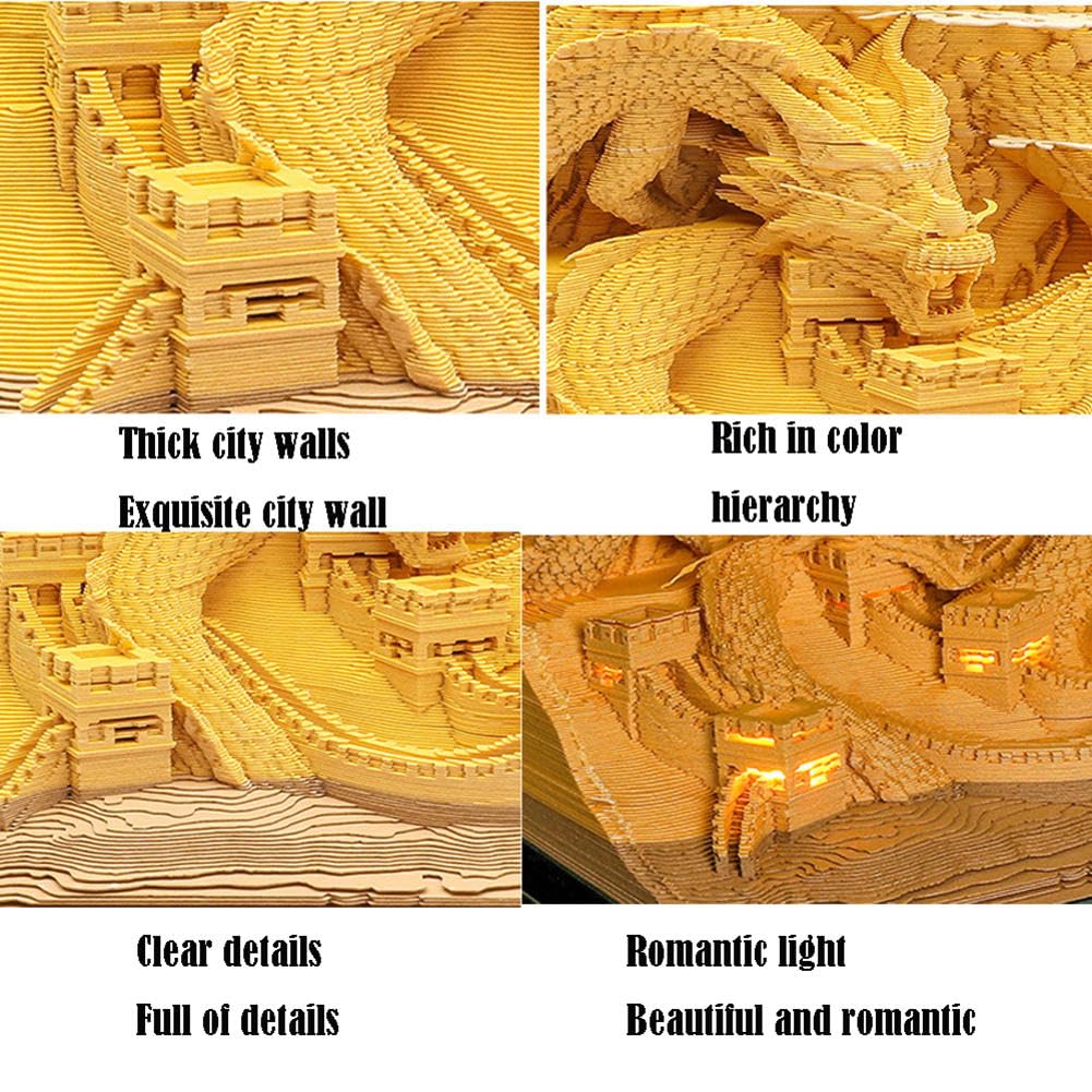 3d Sticky Notes, Kalendarz Smoka, To jest ręcznie podarta rzeźba z papieru