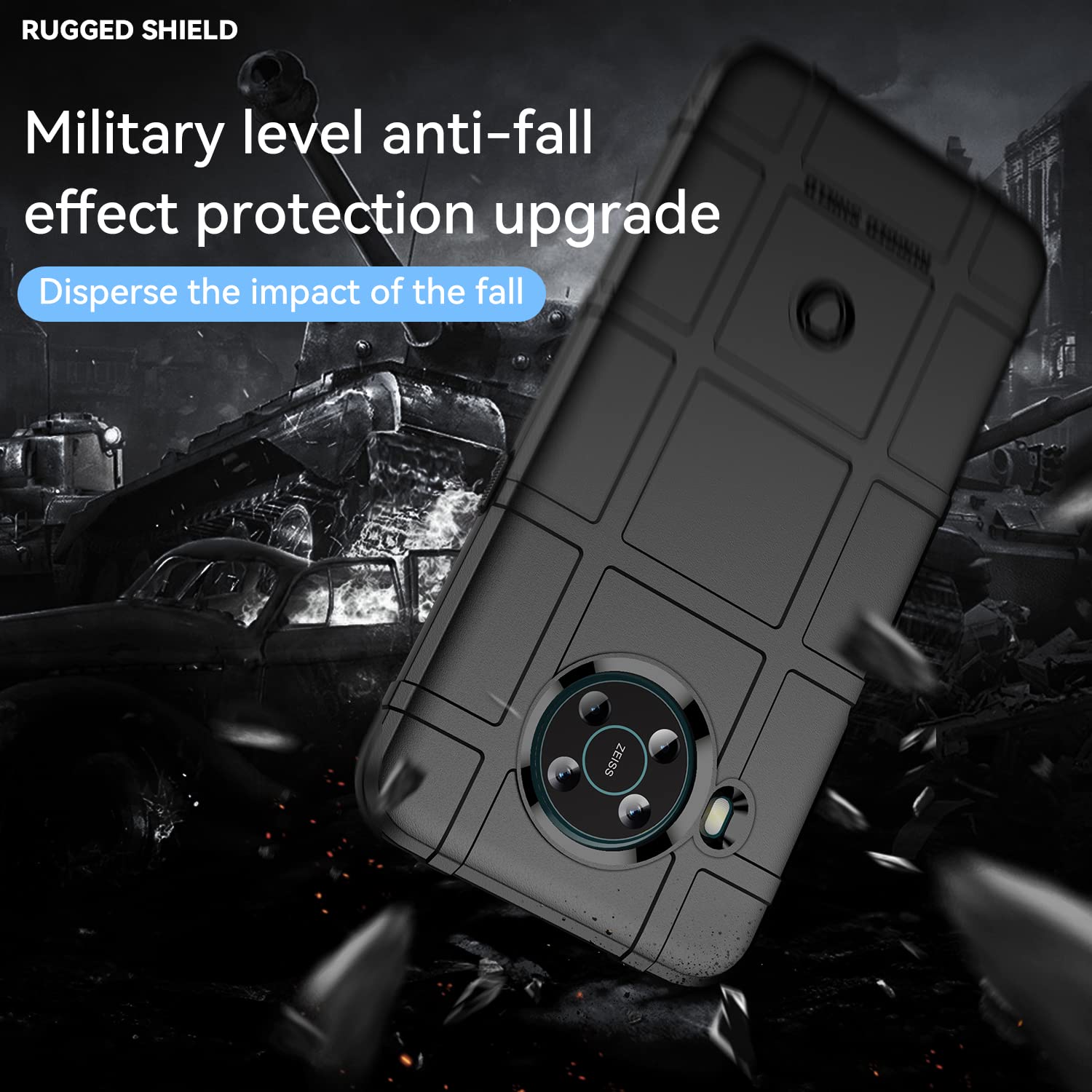 GIOPUEY Handyhülle Für Nokia X10/X20 – Robust, Stoßfest, Schwarz, Mit Anti-Fall-Schutz