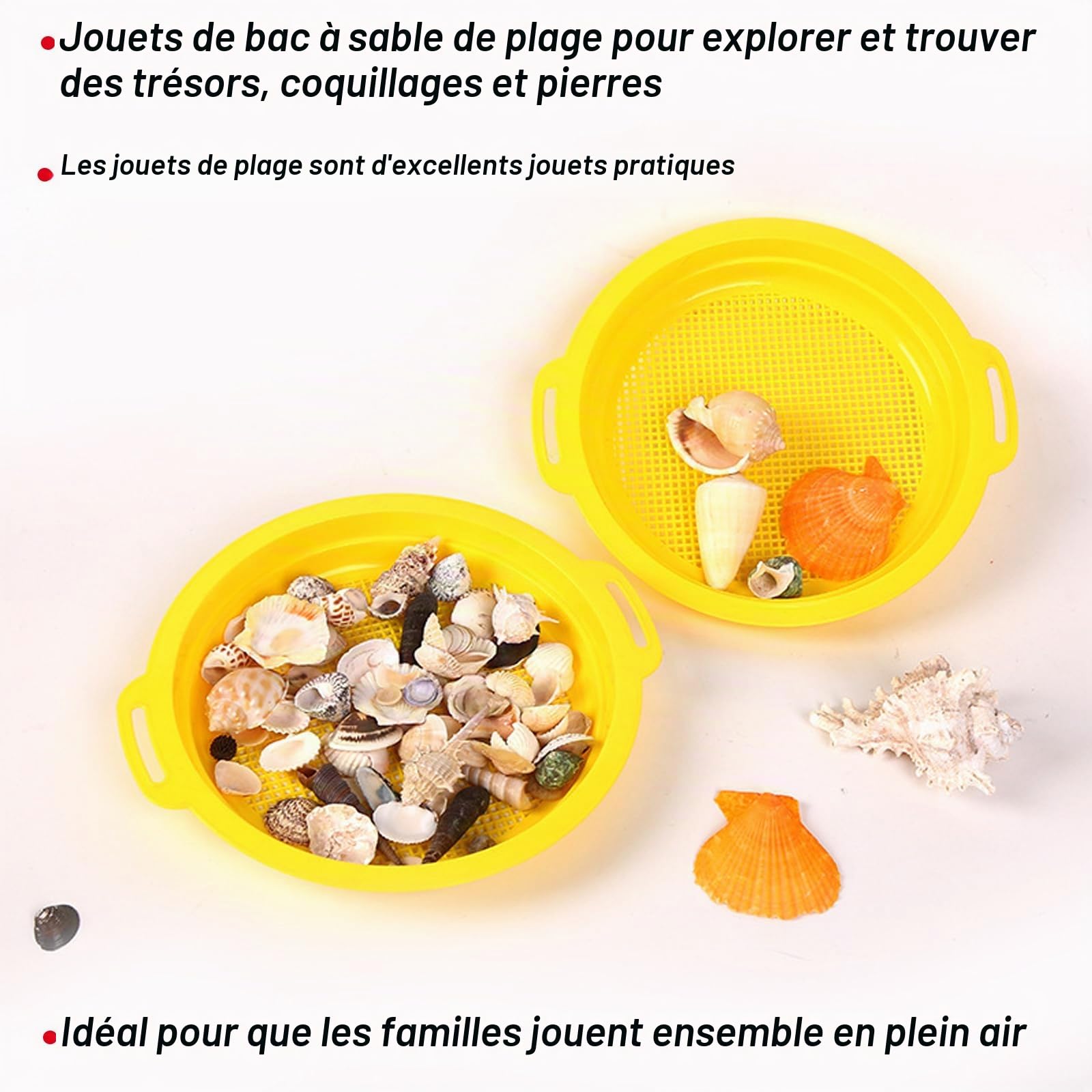 Pince à Boule De Neige LOEPENLE Lot De 5 Tamis à Sable De Plage Pour Enfants Avec 1 Pelle, En Pince à Boule De Neige LOEPENLE Lot De 5 Tamis à Sable De Plage Pour Enfants Avec 1 Pelle, En