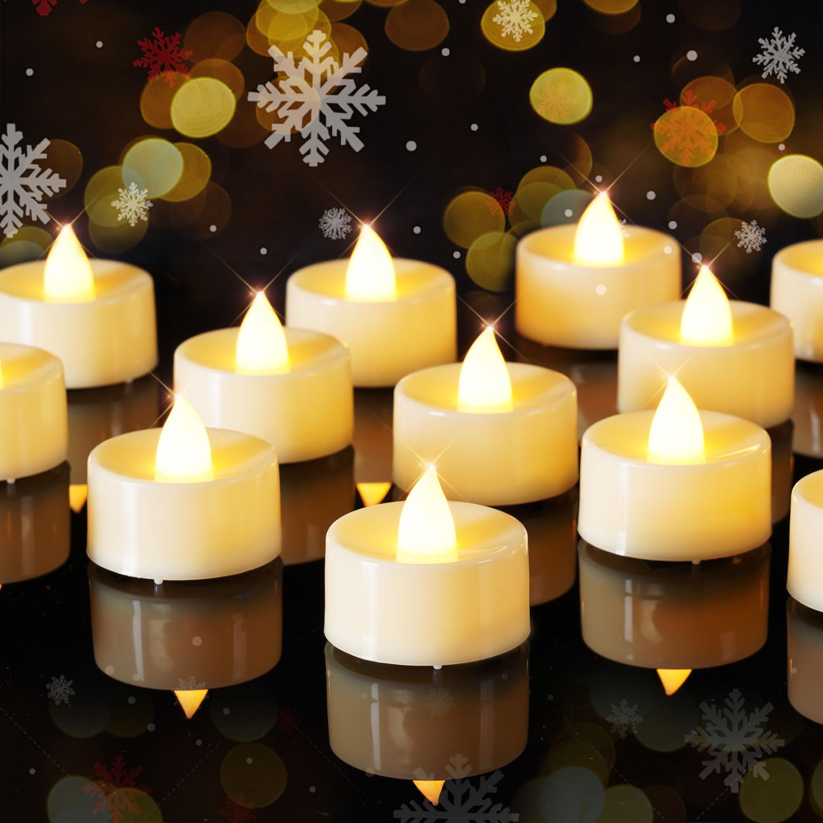Raycare Paquete de 100 velas de té LED blancas, velas sin llama, funcionan con pilas, velas eléctricas falsas de más de 100 horas para votiva, Halloween, Navidad, decoración del hogar, boda, centro de