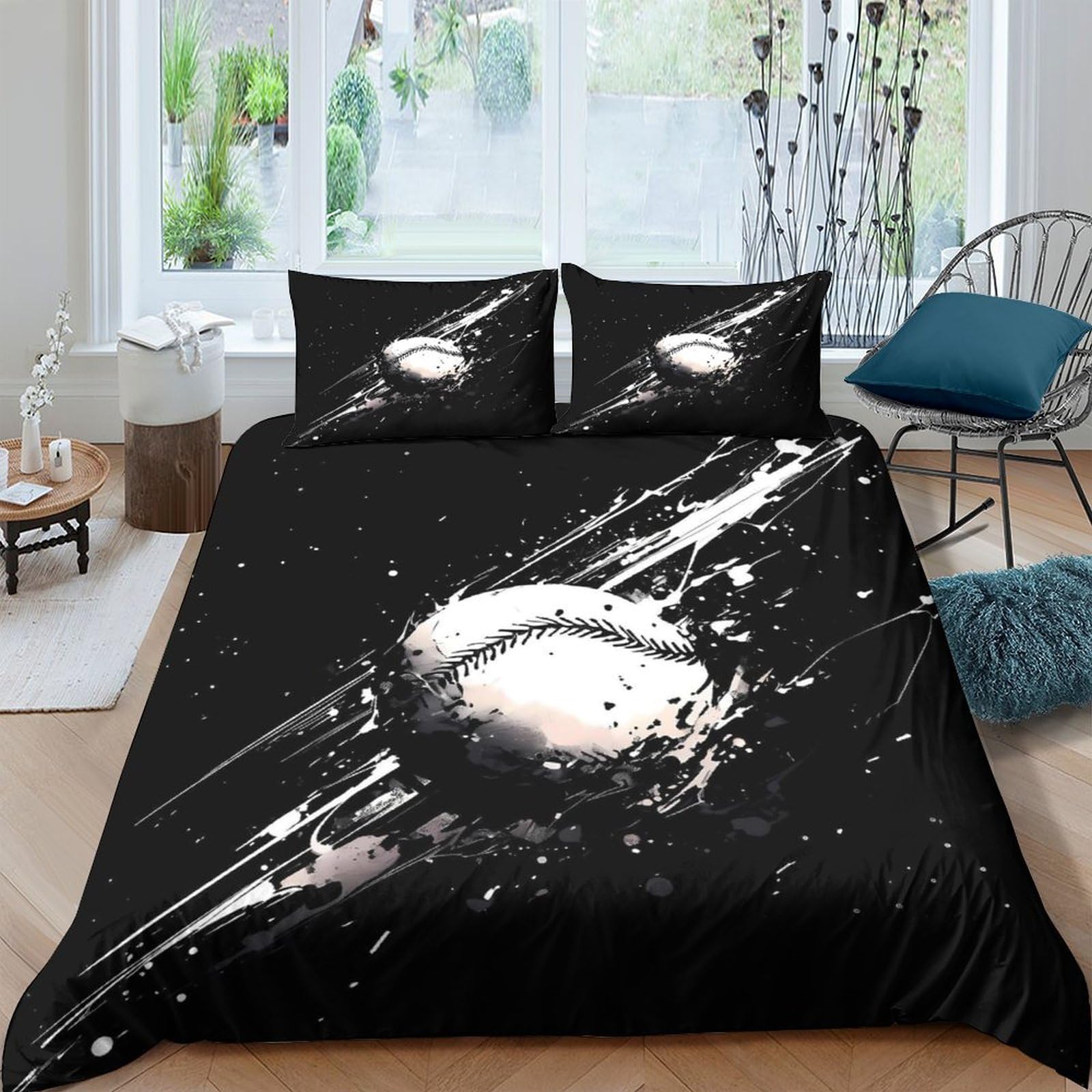 Ctjqhvkz Style-3 3D Printed Black Galaxy Fitted Sheet Microfiber Soft Modern Cosmic Nebula Mattress Cover For Bedroom Dorm Mattress Decor Single（135X200cm）