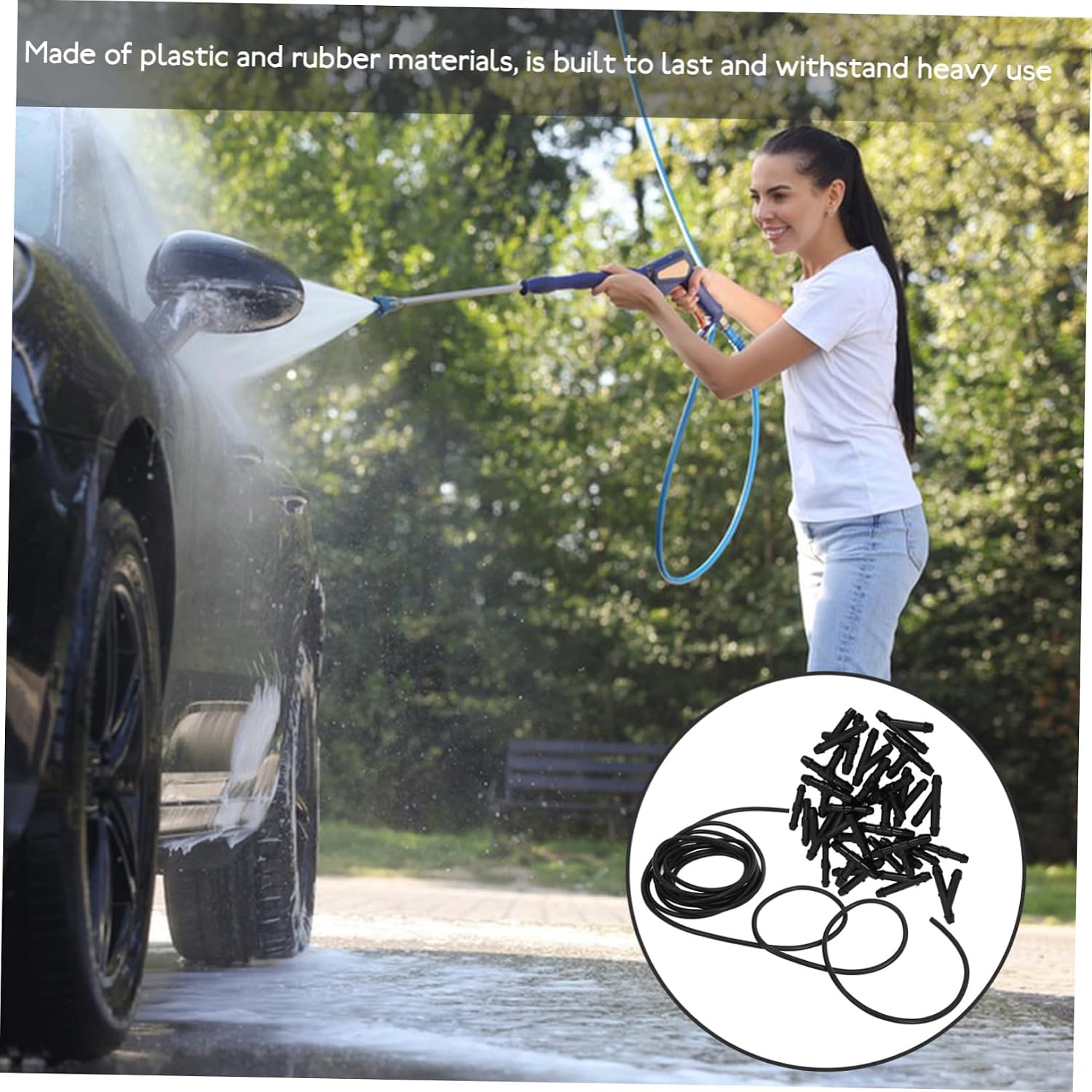 Cabilock Windshield Washer Adapter Kit Rubber and Plastic Hose Connector Set for Automotive Replacement Front Windscreen Sprayer Nozzle with Versatile Connectors Easy Installation