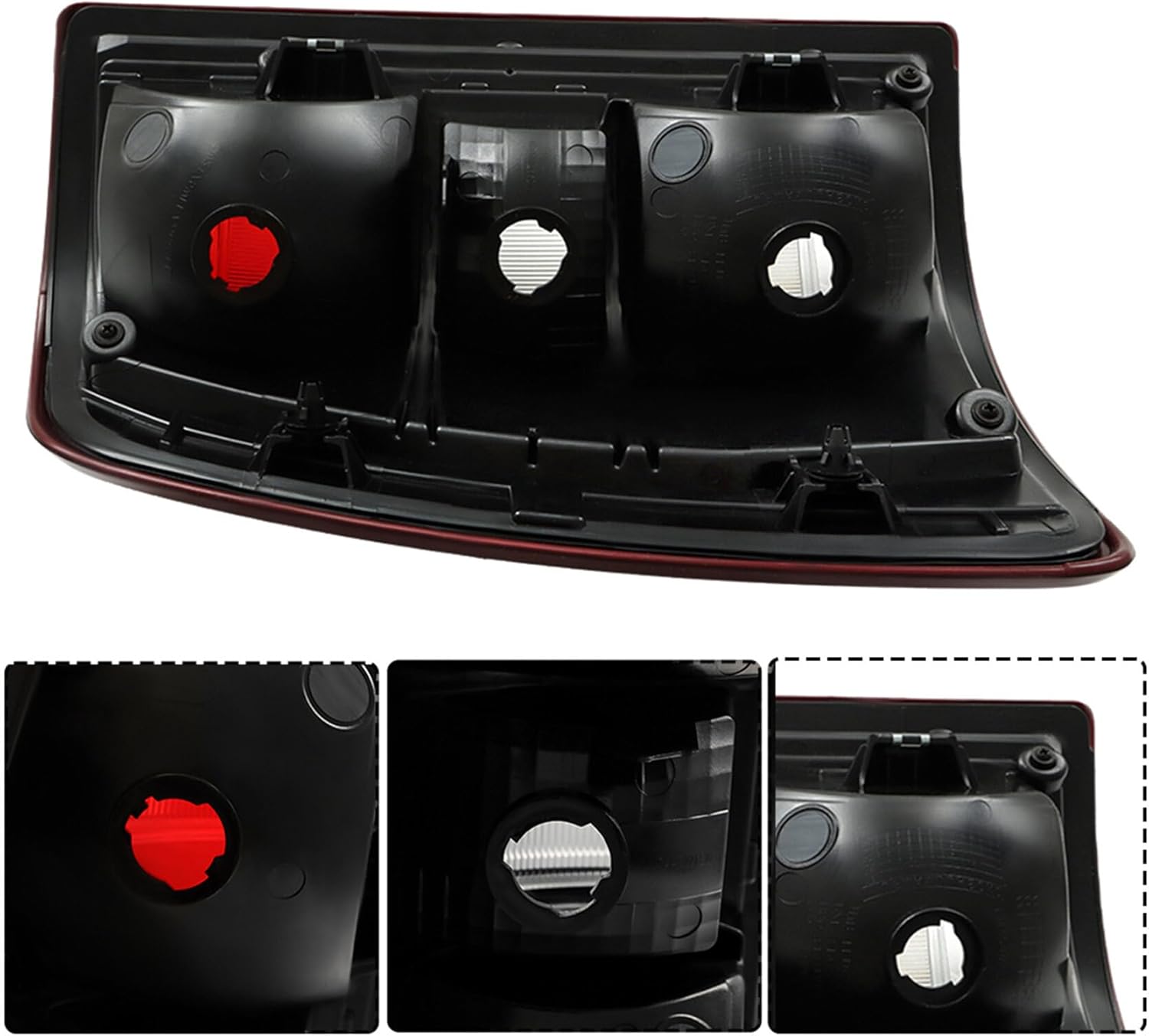 labwork Outer Tail Lamp Light Replacement for Ram 2500 2019-2022 Red Lens Chrome Housing Passenger Side Brake Light 68361714AD