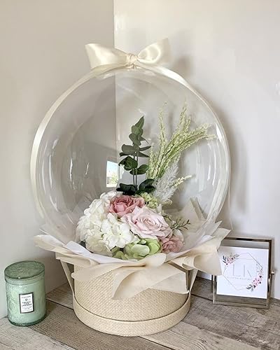 Miniatura 4 de Globos transparentes grandes para rellenar paquete de 15 globos Bobo de boca ancha de 26 pulgadas para relleno, globos transparentes a granel para