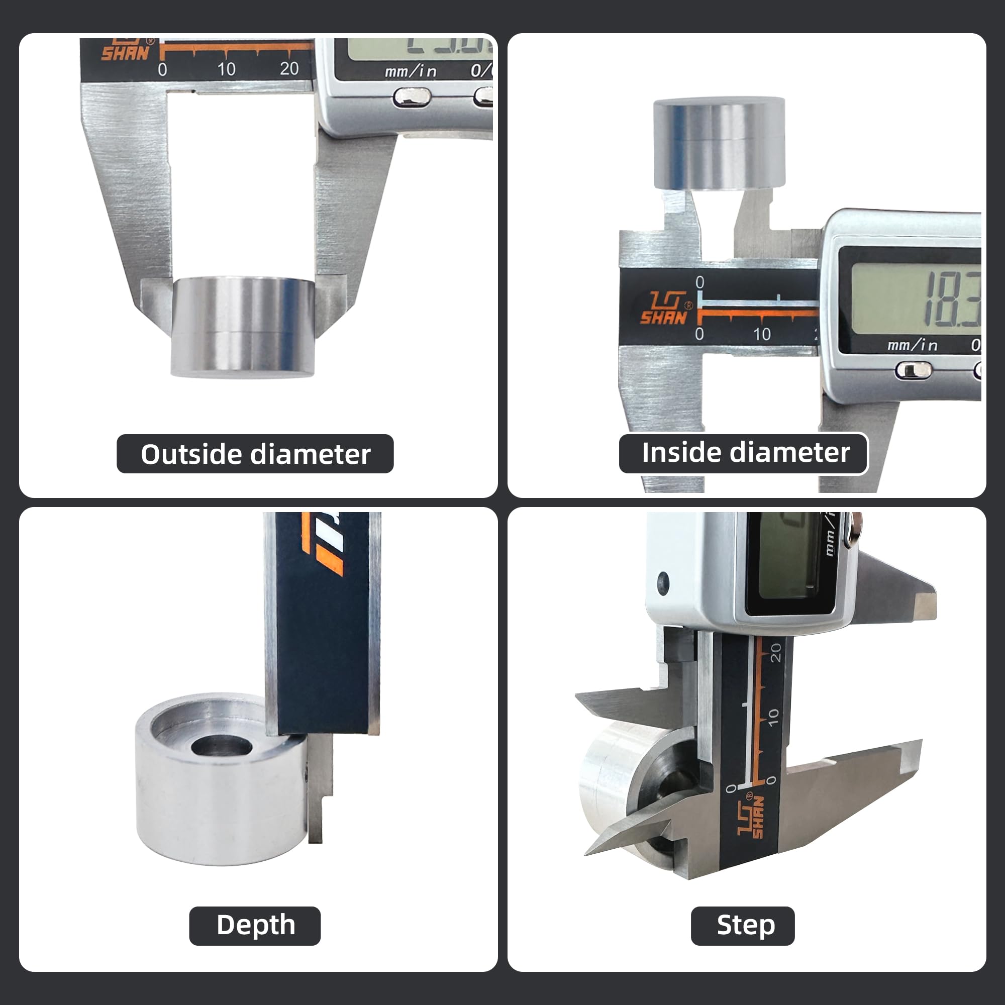 Suwmiarka cyfrowa, suwmiarka IP67, odporna na chłodziwo, wodę i kurz, mikrometr ze stali nierdzewnej 0-6"/0,0005", precyzja ±0,001 mm, duży wyświetlacz LCD, konwersja cali na milimetry, w zestawie e