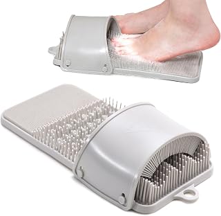 Foot Scrubber Feet Cleaner Washer Brush for Shower Floor Spas Massage, Slipper for Exfoliating Cleaning Foot