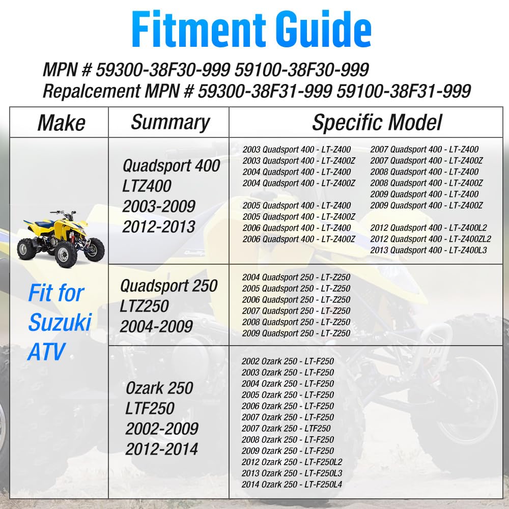 Pinze freno anteriori sinistra destra per Suzuki Quadsport 250 400 LTZ 250 400 Eiger 400 500 Ozark 250 Vinson 500 LTA 400 500 LTF 250 400