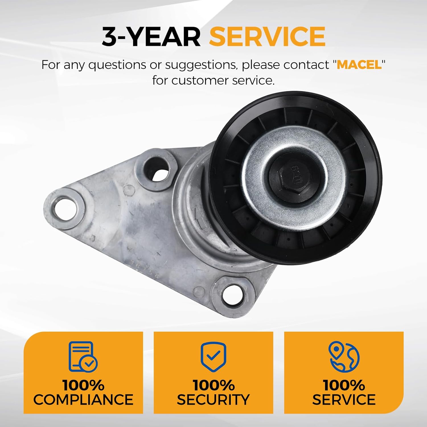 PAROD 38158 Professional Belt Tensioner Pulley Compatible with [V8 4.8L 5.3L 6.0L] Chevy Silverado 1500/Trailblazer/Tahoe, GMC Sierra/Yukon, Cadillac Escalade OEM 88929140, 12580162, 12554027,12609719