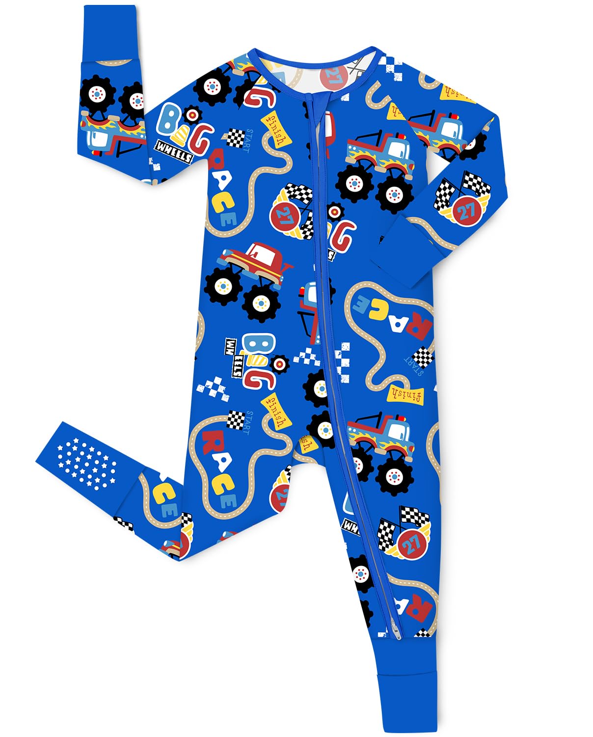 babee Reshinee Bamboo Viscose Baby Convertible Footie Pajama, Zipper Pajamas for Baby Boys & Girls, Sleep & Play Footed