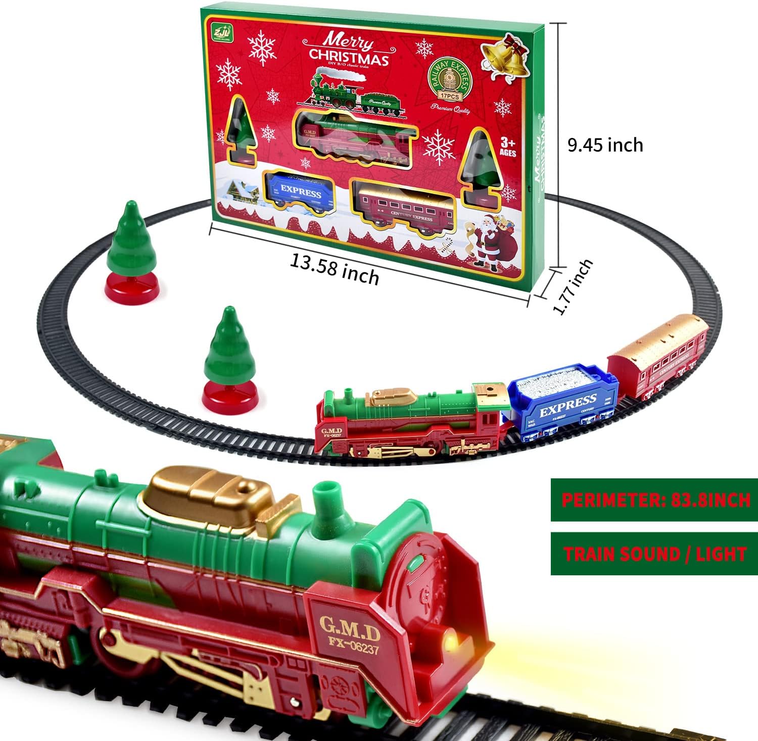 NextPro Toy Train Set, Vintage Train Toy Christams Tree Train Track