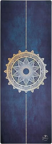 Miniatura 2 de Yvonne Mandala Majesty - Tapete de yoga de 0.157 in (16 pulgadas) de grosor, antideslizante, goma natural ecológica, ultra agarre, duradera y